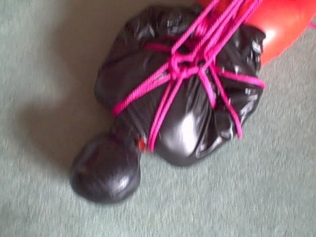 D K Bondage - Adreena Hogtied In Rubber D K Bondage - Adreena Hogtied In Rubber
